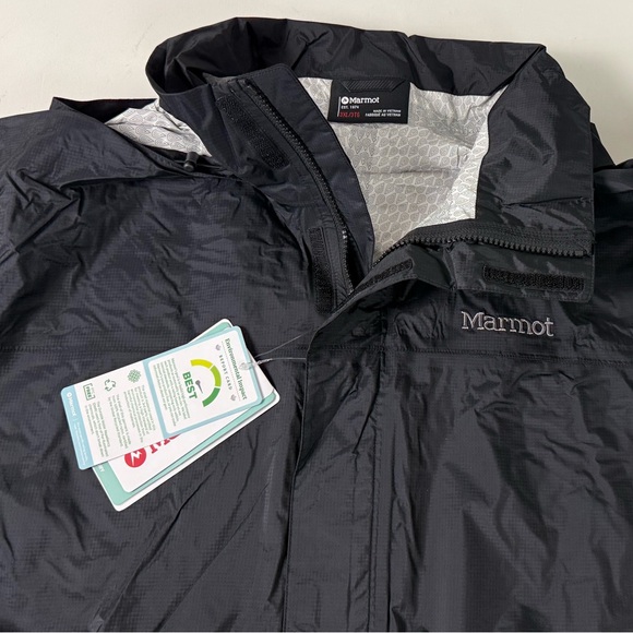 Marmot Precip Eco NanoPro Waterproof Windbreaker Jacket NWT Packable NWT New - Picture 3 of 12